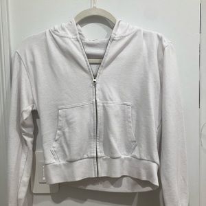 cropped zip up sweater